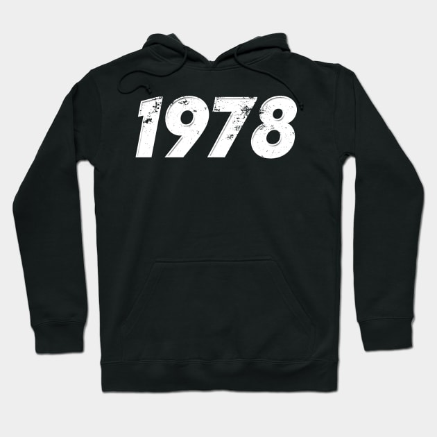 1978 - Vintage Grunge Effect Hoodie by j.adevelyn